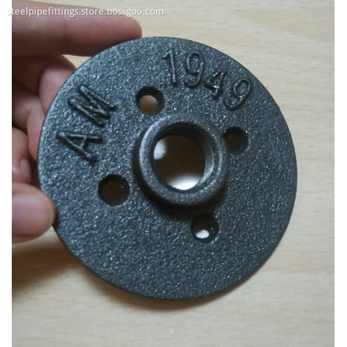 decorated antique malleable iron floor flange for furniture
